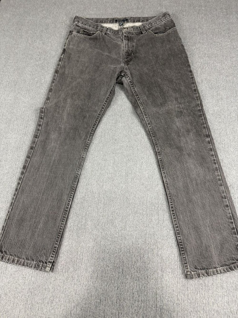 Van Heusen Studio Mens Black Relaxed Fit Straight Leg Jeans 34x30